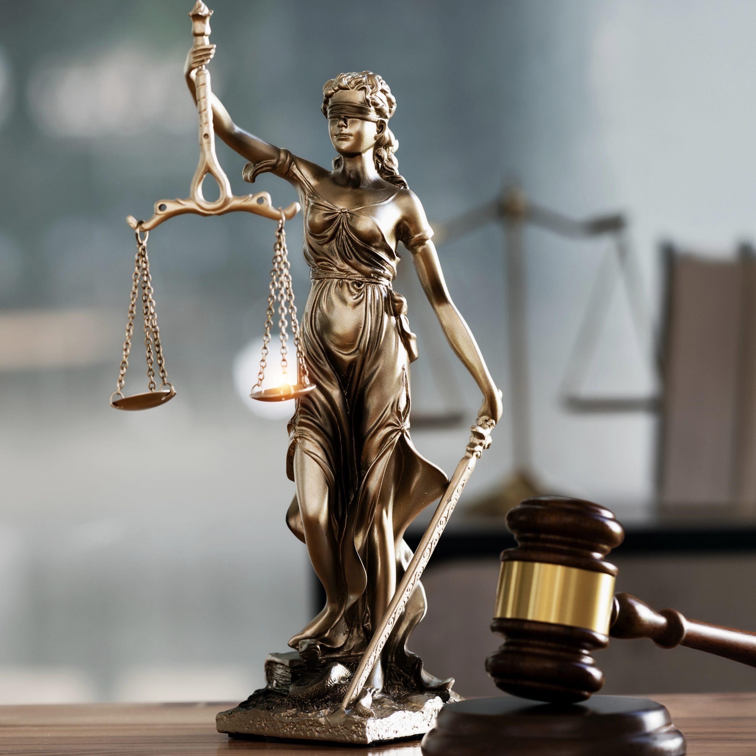 The scales of justice with gavel